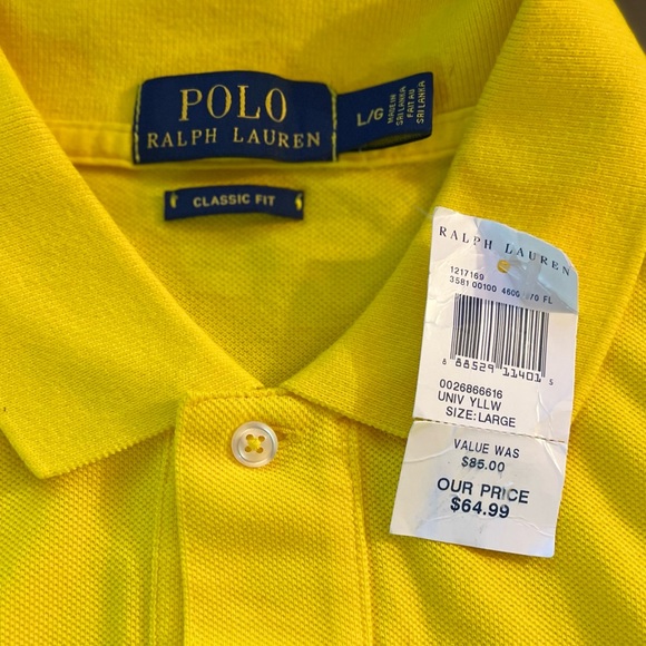 Ralph Lauren Polo Yellow Size Large - Picture 2 of 4
